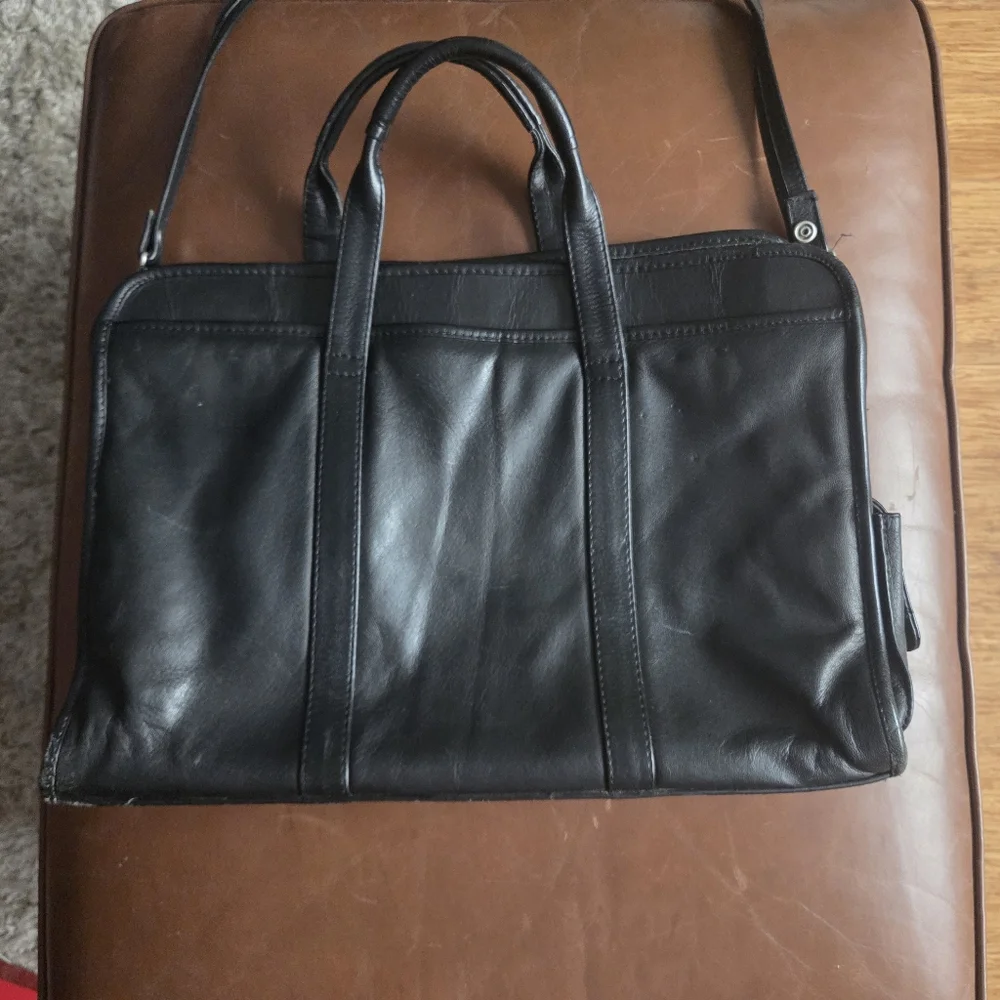 Wilson Black Leather Bag/Briefcase